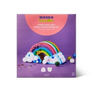 Create-Your-Own Paper Mache Rainbow Collage Kit - Mondo Llama Damage Box